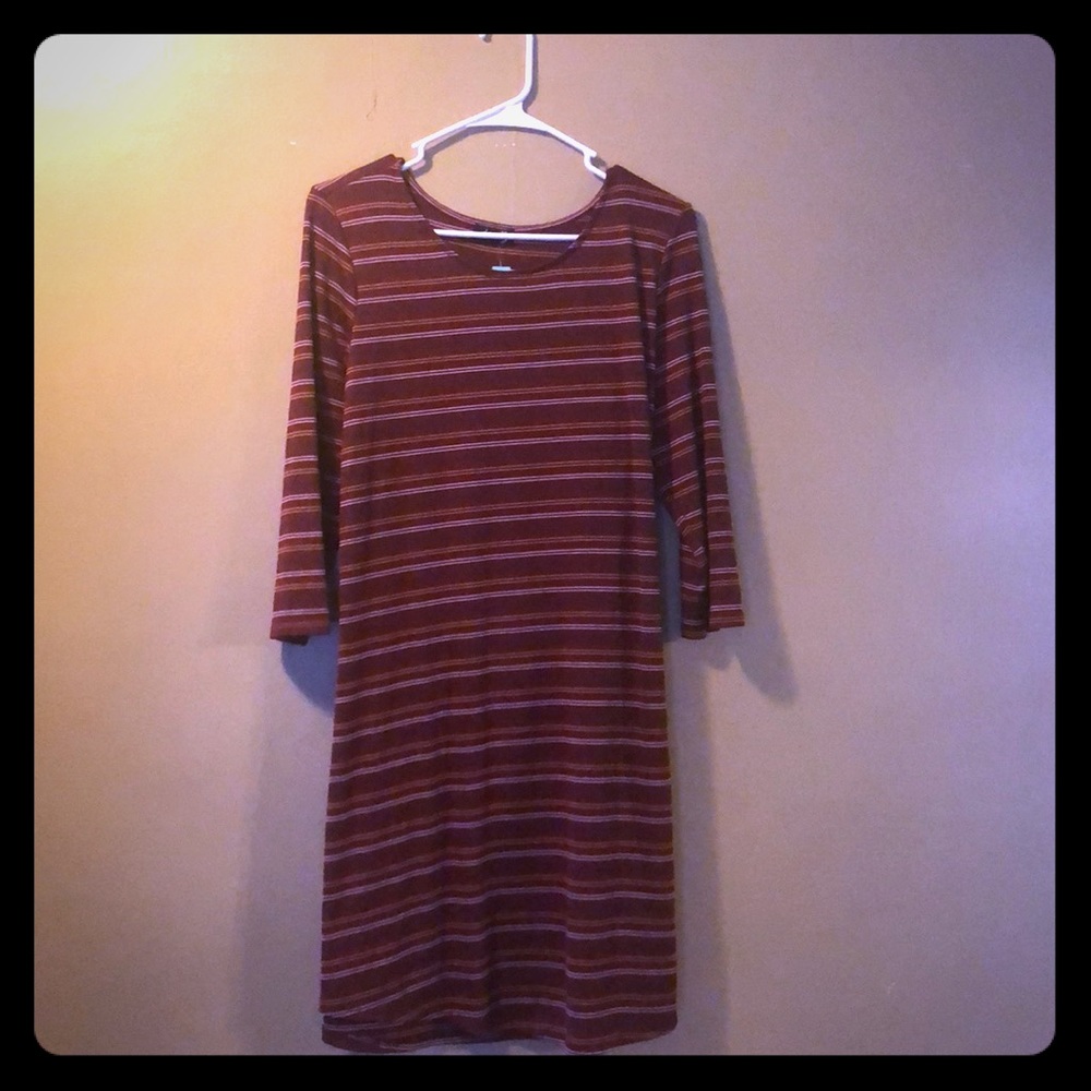 Striped knit dress
